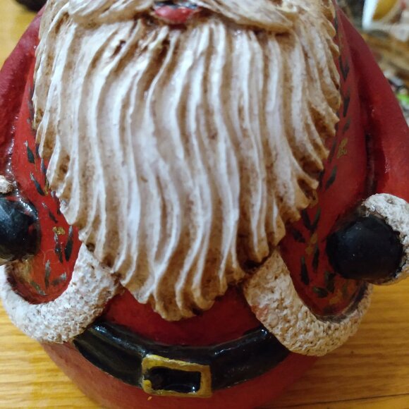 Vintage 1990 Jim Shore Christmas Santa Claus St. Nick Roly Poly 6" Heavy - Picture 7 of 10